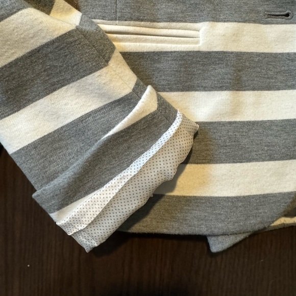 GAP The Academy Gray and White Striped Blazer - Picture 6 of 9